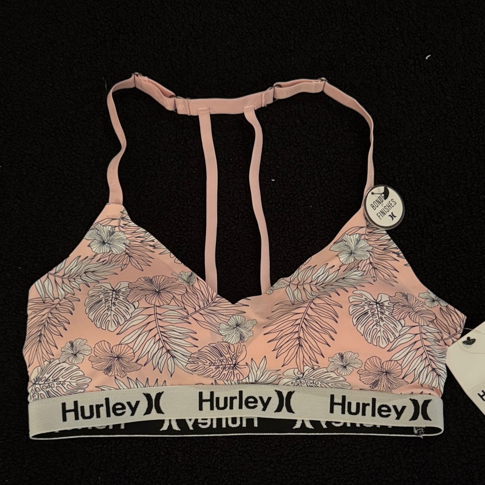 Hurley Light Pink Floral Bralette